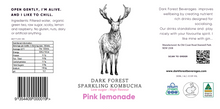 Load image into Gallery viewer, Dark Forest Sparkling Pink Lemonade label with nutrient details
